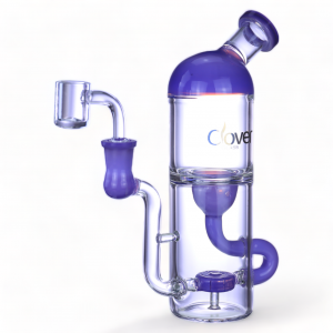 Clover Glass - 8" Hourglass Curve - Matric Perc Recycler Water Pipe [WPE-675]